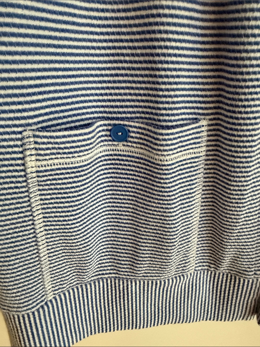 Talbots Navy and White Striped Open-Front Cardigan - Picture 4 of 9